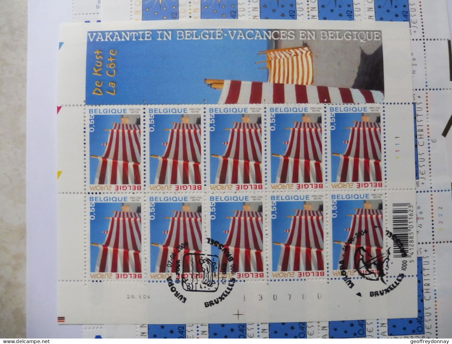 Belgique Belgie Kleine Blad Petite Feuille Numero 3291 Planche 1  La Cote Kust 2004 Oblitéré Used Gestempelt Bruxelles - Sin Clasificación