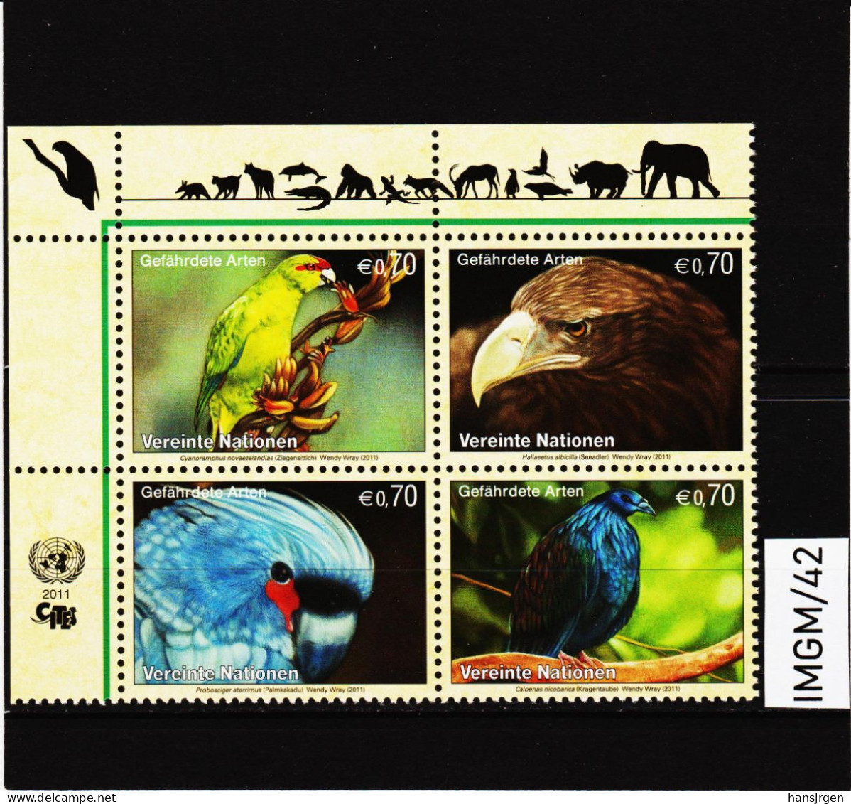 IMGM/42 VEREINTE NATIONEN UNO WIEN 2011  MICHL  732/35 VIERERBLOCK ** Postfrisch Siehe ABBILBUNG - Unused Stamps