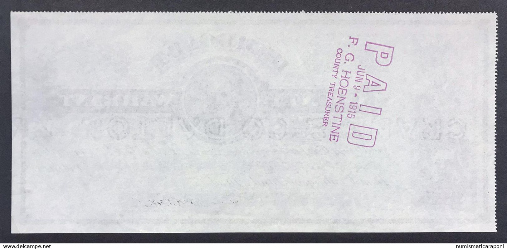 USa U.s.a. State Of Nevada Humboldt Winnemucca County Warrant LOTTO 626 - Billets Des États-Unis (1928-1953)