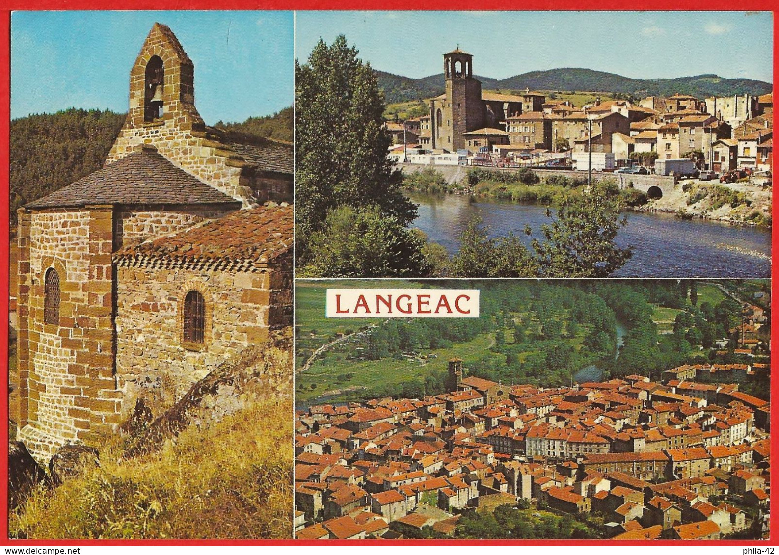 Haute-Loire ( 43 ) Langeac : Chapelle De Peyrusse Et Vue Générale - Carte écrite BE - Kunstbauten