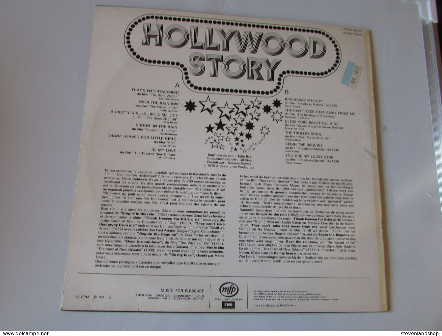 HOLLYWOOD STORY, GEOF LOVE ET SON ORCHESTRE - Instrumental