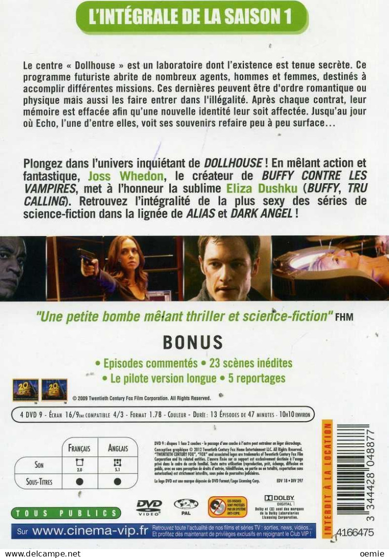 DOLHOUSE   L 'INTEGRAL DE LA SAISON 1  (4 DVD  ) 13 EPISODES DE 47 MINUTES PLUS DE 10 HEURES - Policíacos