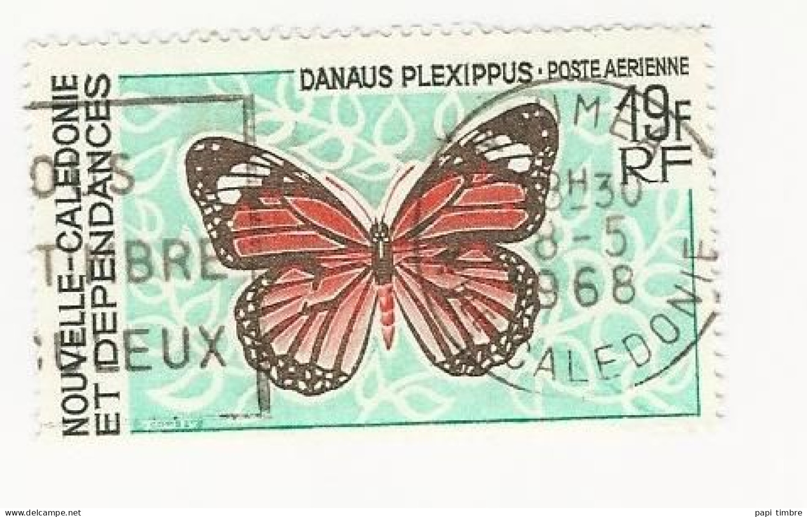 Nouvelle Calédonie - 1967-68 Papillons - N° PA92 Oblitéré - Usati