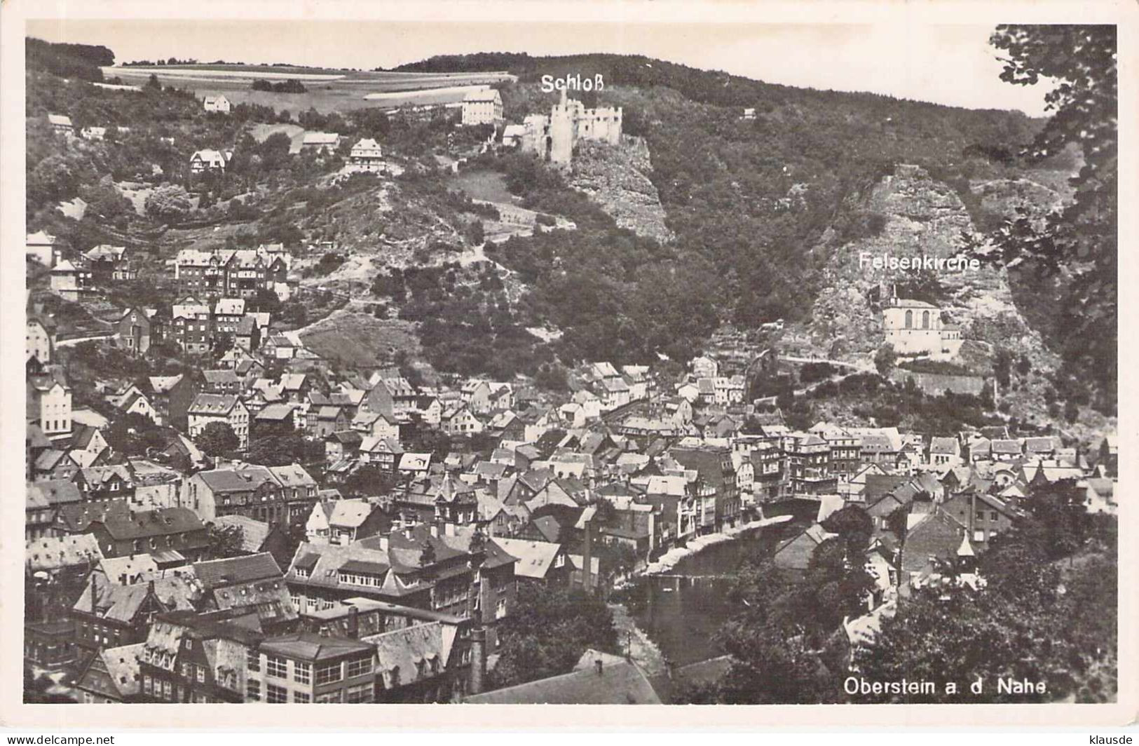 Oberstein- Gesamtansicht Gel.19?? Feldpost - Idar Oberstein