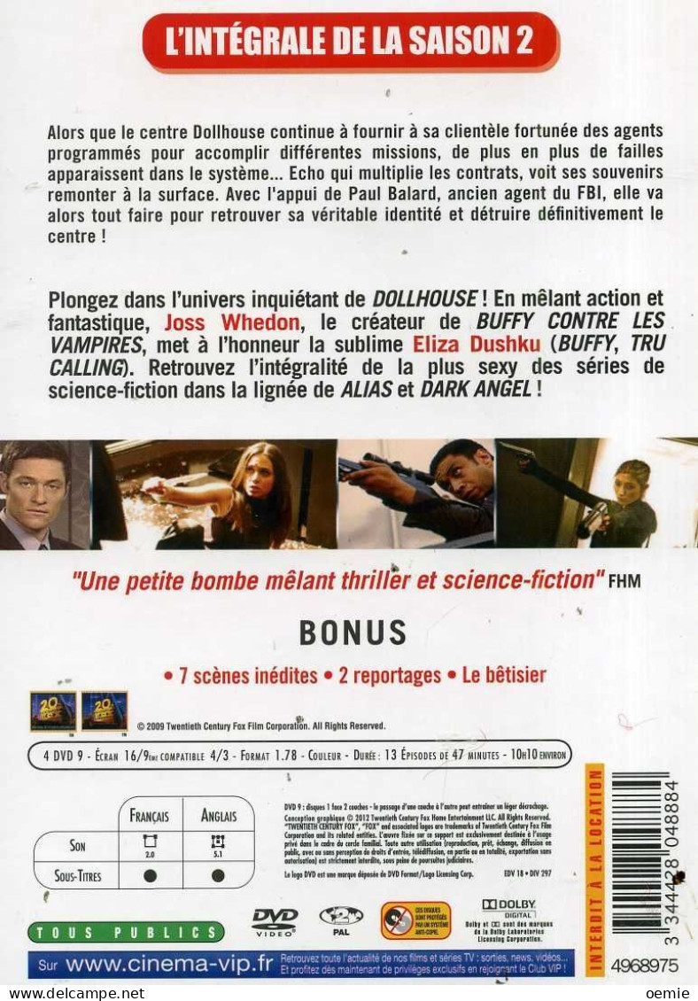 DOLHOUSE   L 'INTEGRAL DE LA SAISON 2   (4 DVD  ) 13 EPISODES DE 47 MINUTES PLUS DE 10 HEURES - Politie & Thriller