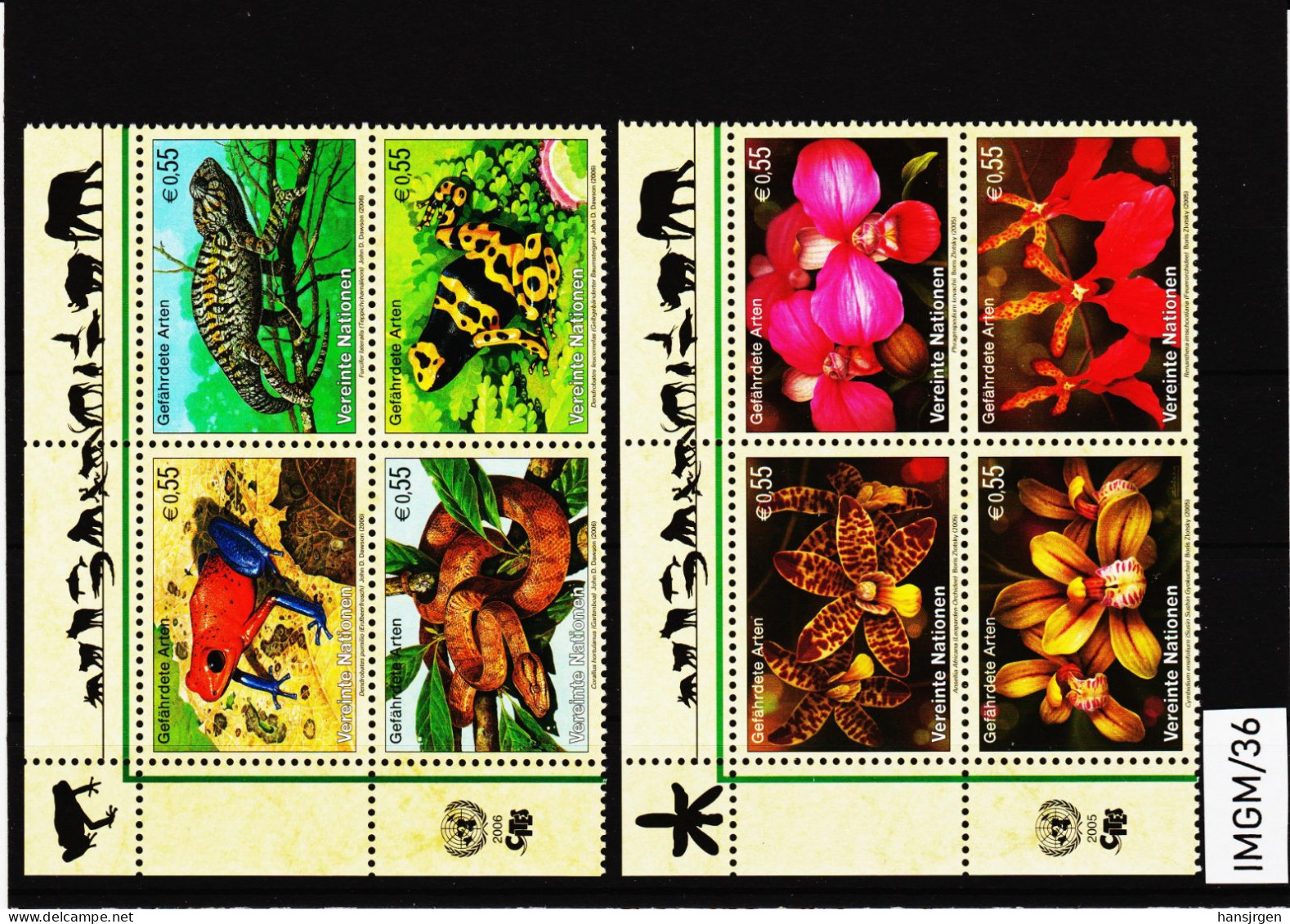 IMGM/36 VEREINTE NATIONEN UNO WIEN 2005/06  MICHL  435/38 + 461/64 VIERERBLOCK ** Postfrisch Siehe ABBILBUNG - Unused Stamps