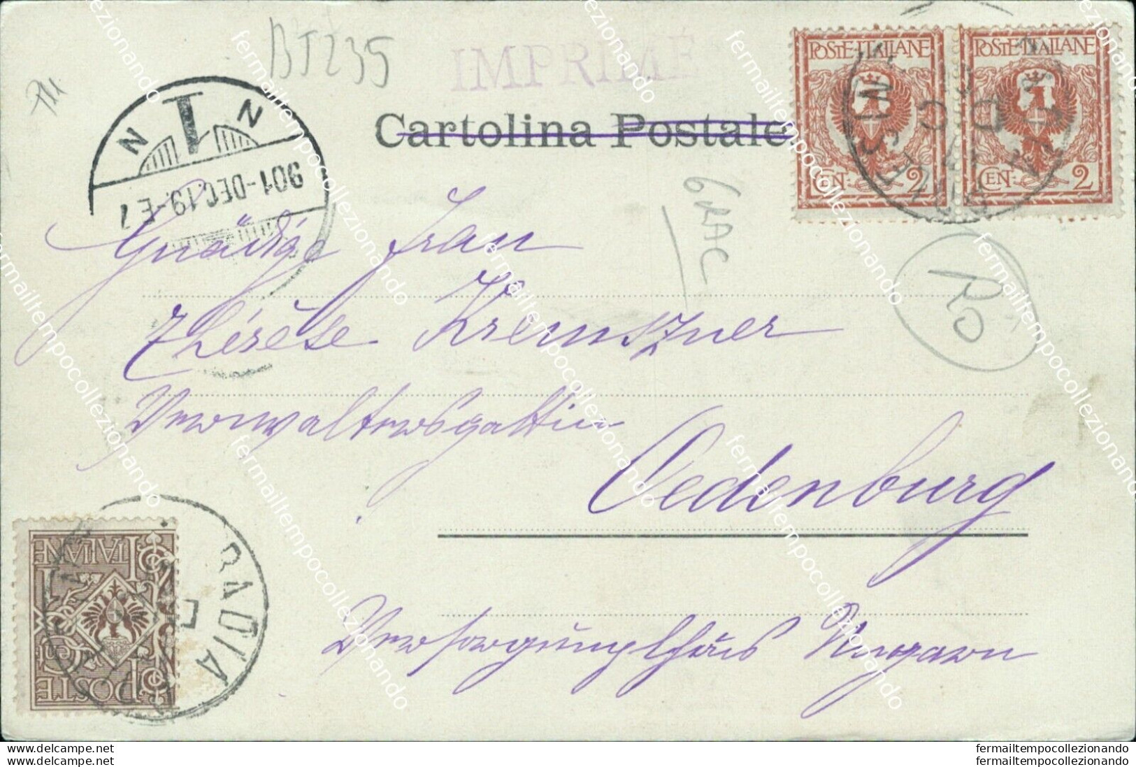 Bt235 Cartolina Ricordo Di Badia Polesine Provincia Di Rovigo 1906  Veneto - Rovigo