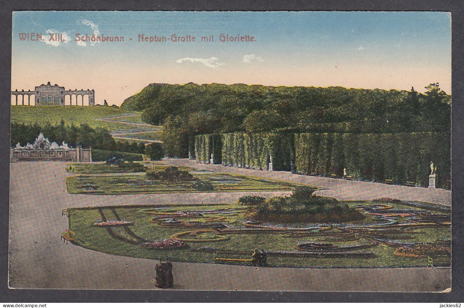 107919/ WIEN, Schönbrunn, Neptun-Grotte Mit Gloriette - Palacio De Schönbrunn