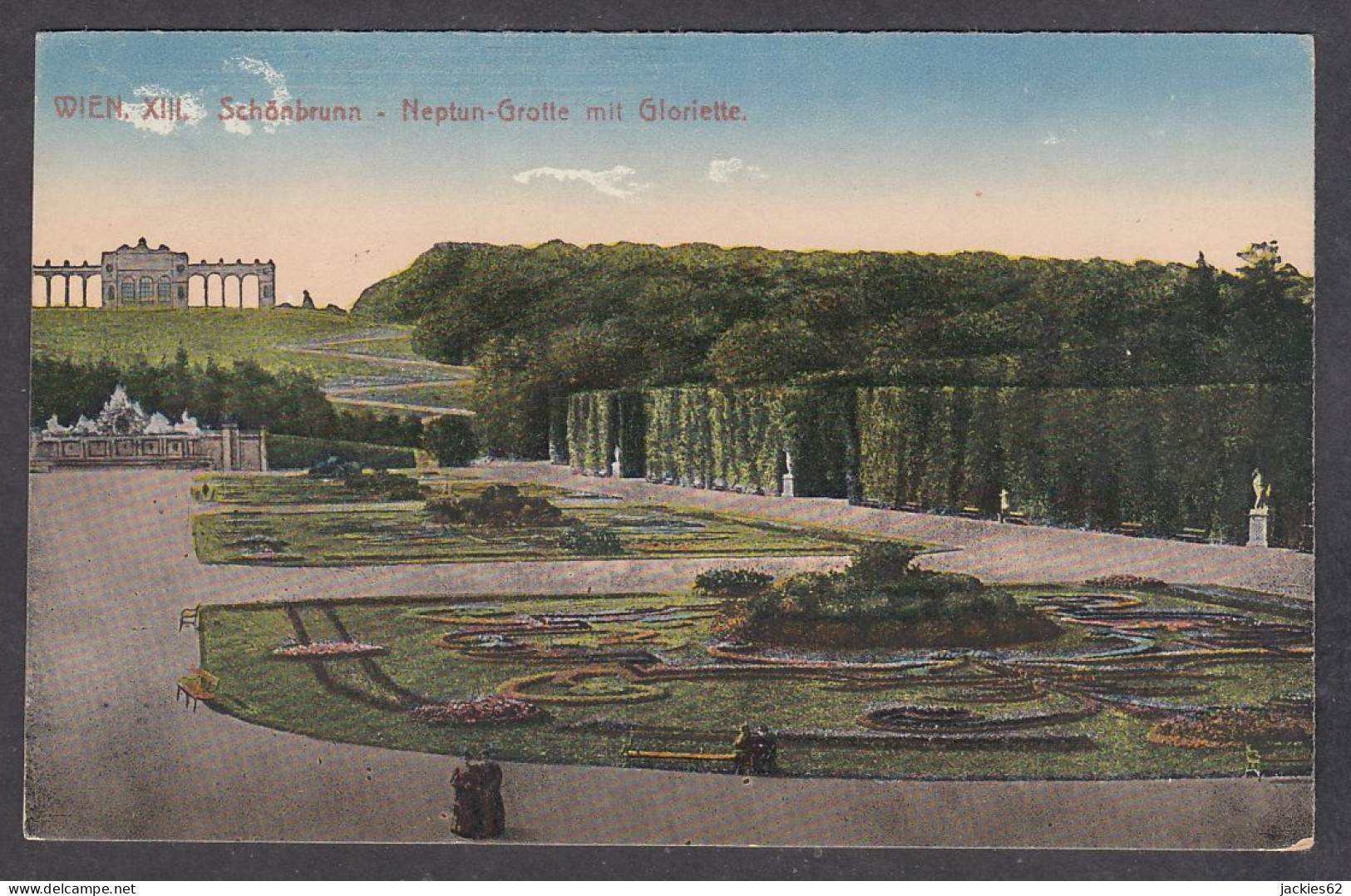 107919/ WIEN, Schönbrunn, Neptun-Grotte Mit Gloriette - Château De Schönbrunn