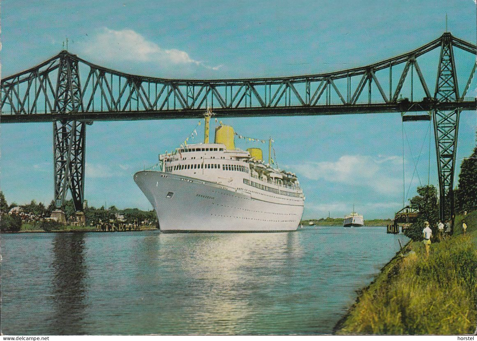 D-24768 Rendsburg - Hochbrücke Mit Schwebefähre - Steamer - Dampfer M.S. Kungsholm - Rendsburg