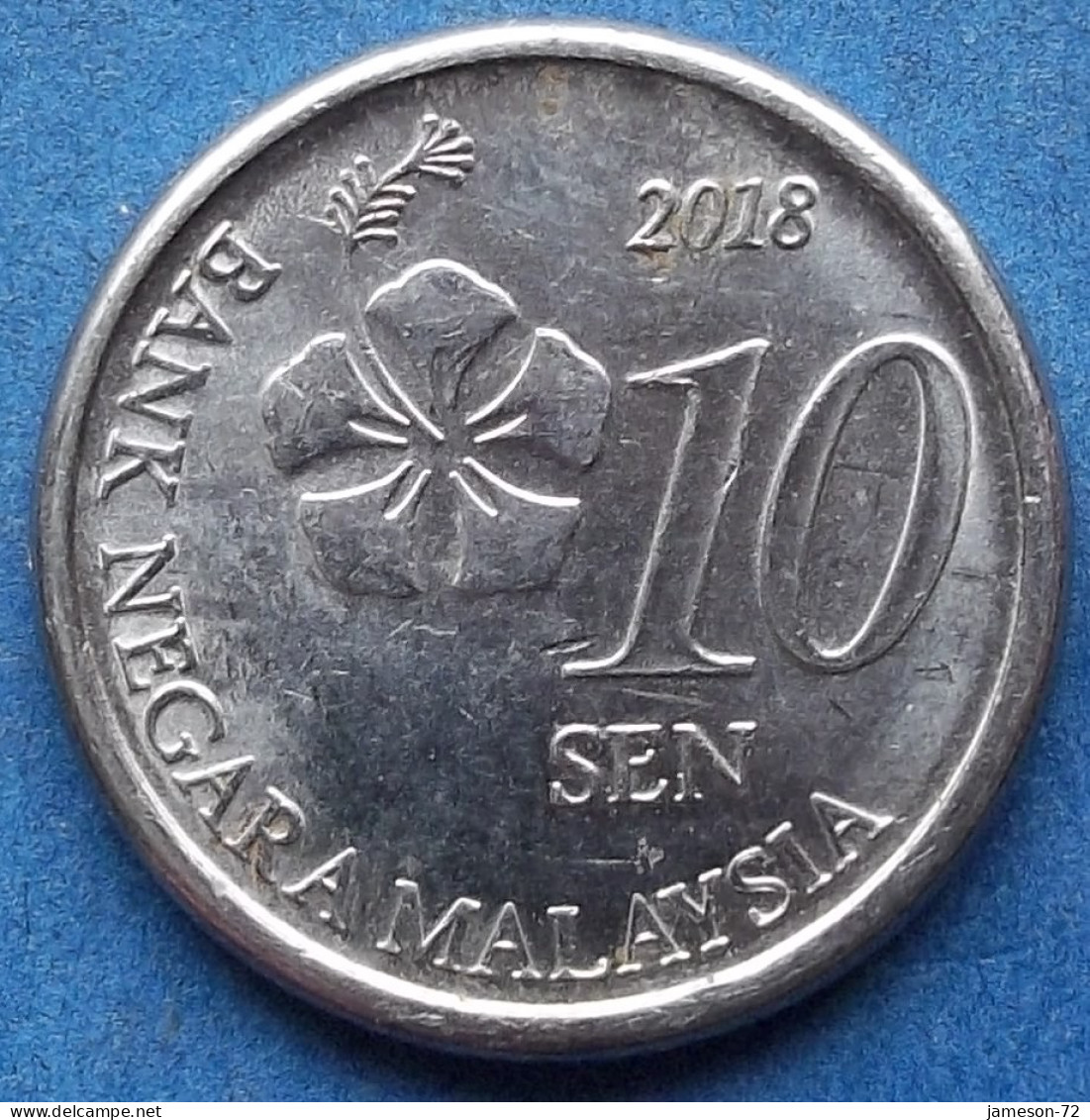 MALAYSIA - 10 Sen 2018 "Hibiscus Flower" KM# 202 Republic (1963) - Edelweiss Coins - Malasia