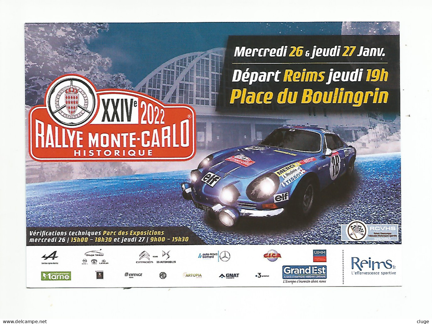 RALLYE MONTE CARLO Historique 2022 Reims   -  Alpine A110 Jean Claude Andruet - Rally