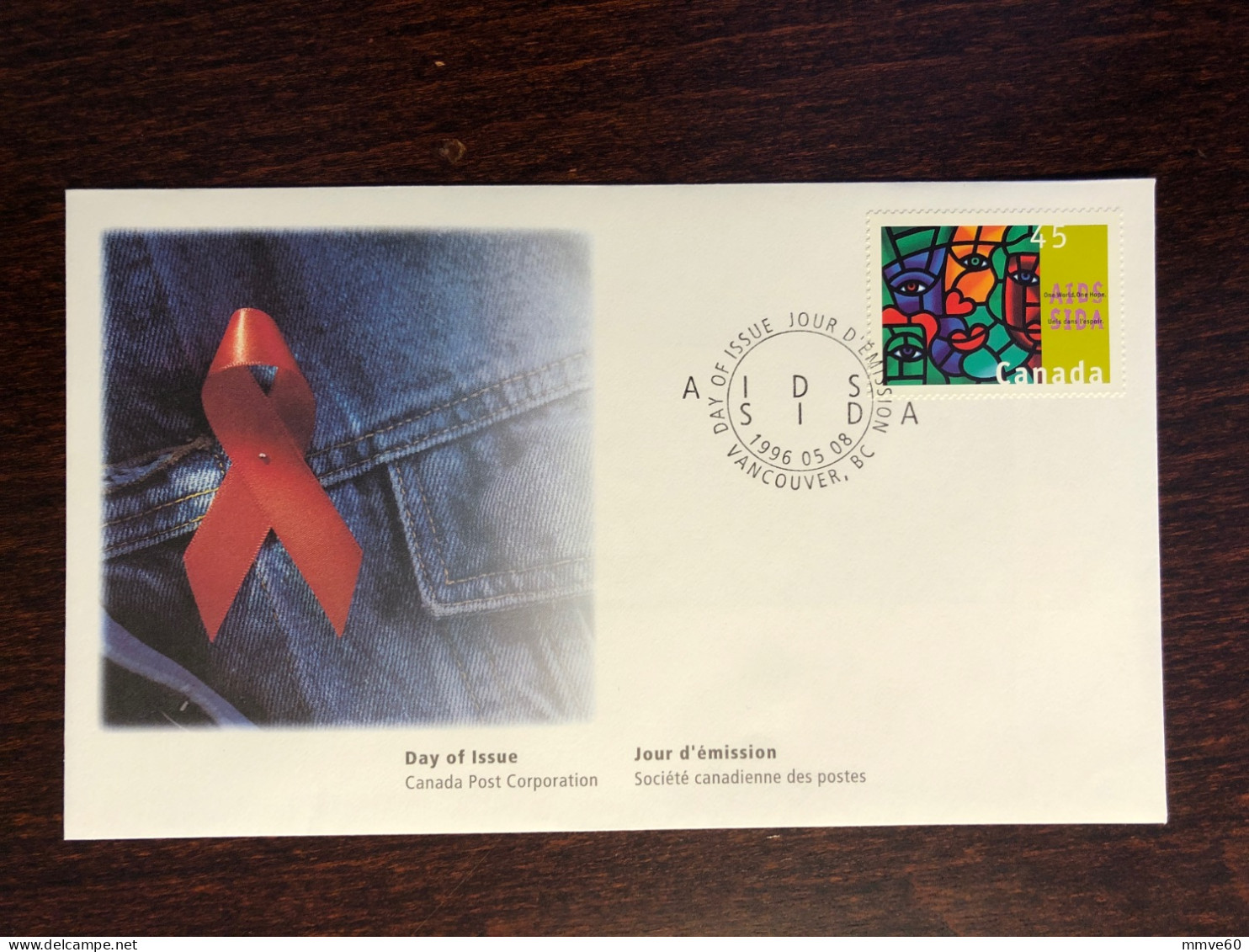 CANADA FDC COVER 1996 YEAR AIDS SIDA HEALTH MEDICINE STAMPS - Briefe U. Dokumente