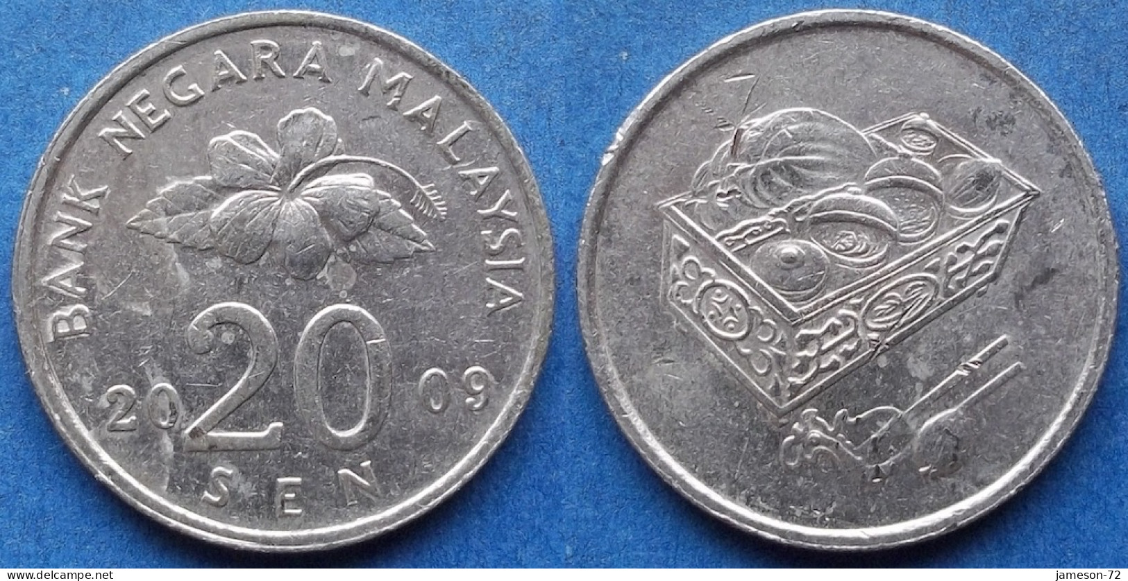 MALAYSIA - 20 Sen 2009 "Basket With Food" KM# 52 Republic (1963) - Edelweiss Coins - Maleisië