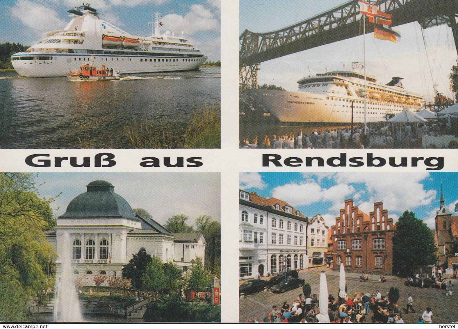 D-24768 Rendsburg - Ansichten - Hochbrücke - Cruise - Dampfer - Rathaus - Theater - Nice Stamp - Rendsburg