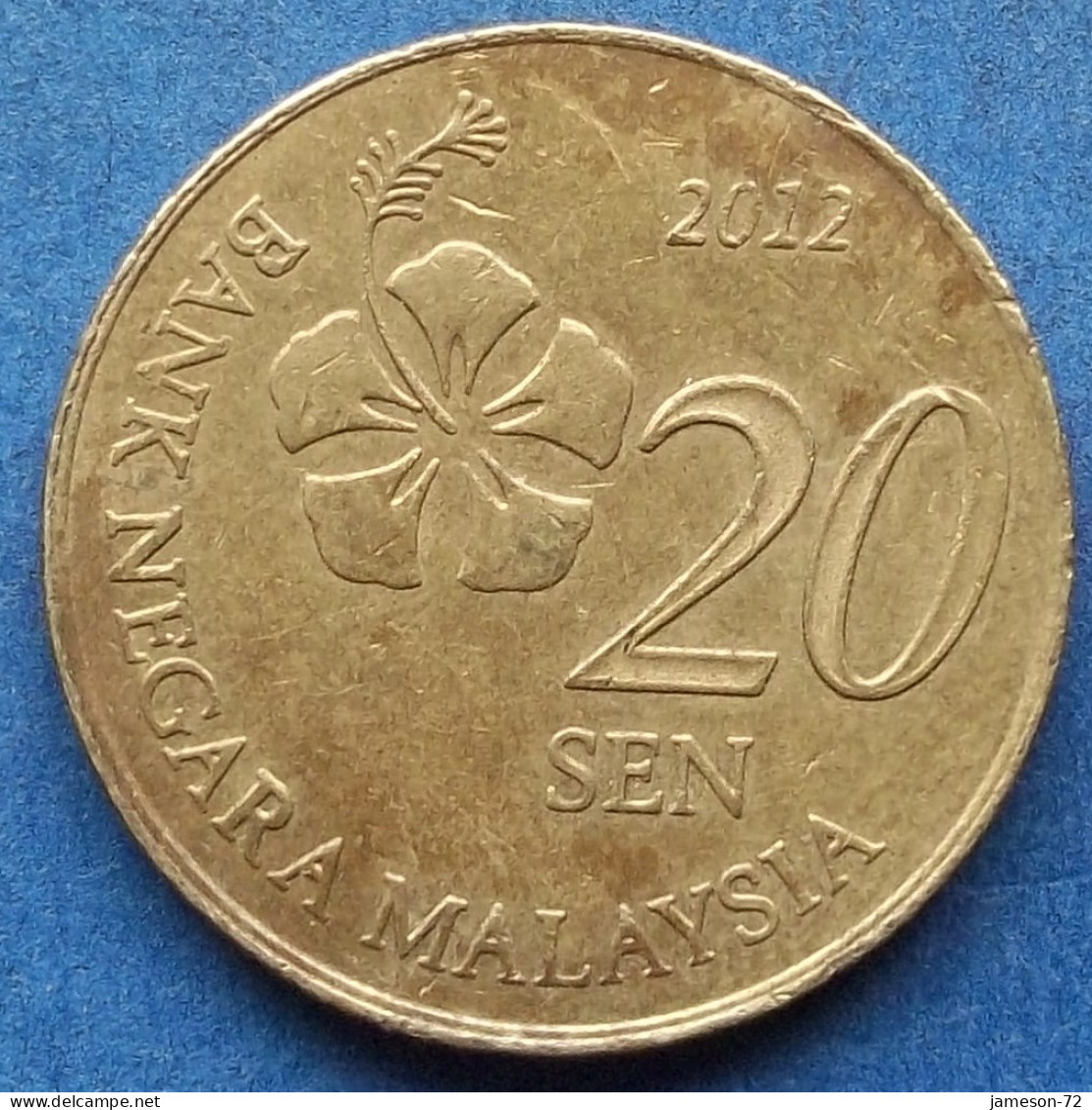 MALAYSIA - 20 Sen 2012 "Jasmine Flower" KM# 203 Republic (1963) - Edelweiss Coins - Malaysie