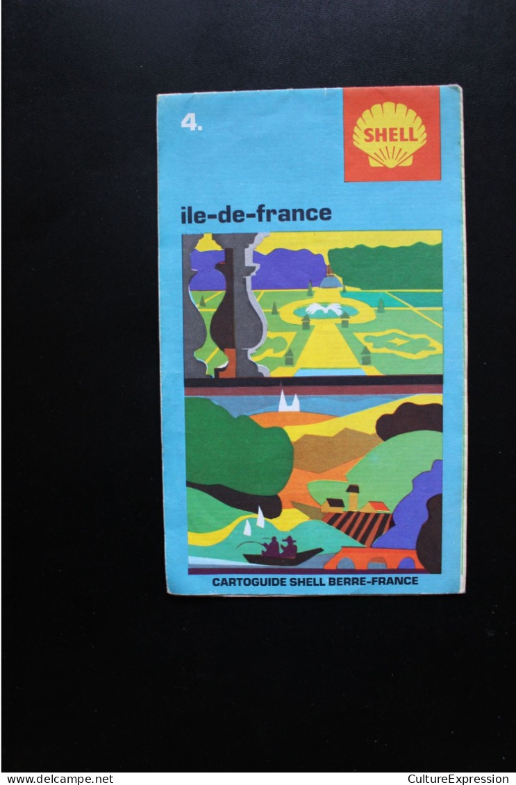 Cartoguide Shell Berre-France N° 4 Île De France 1970 - Kaarten & Atlas