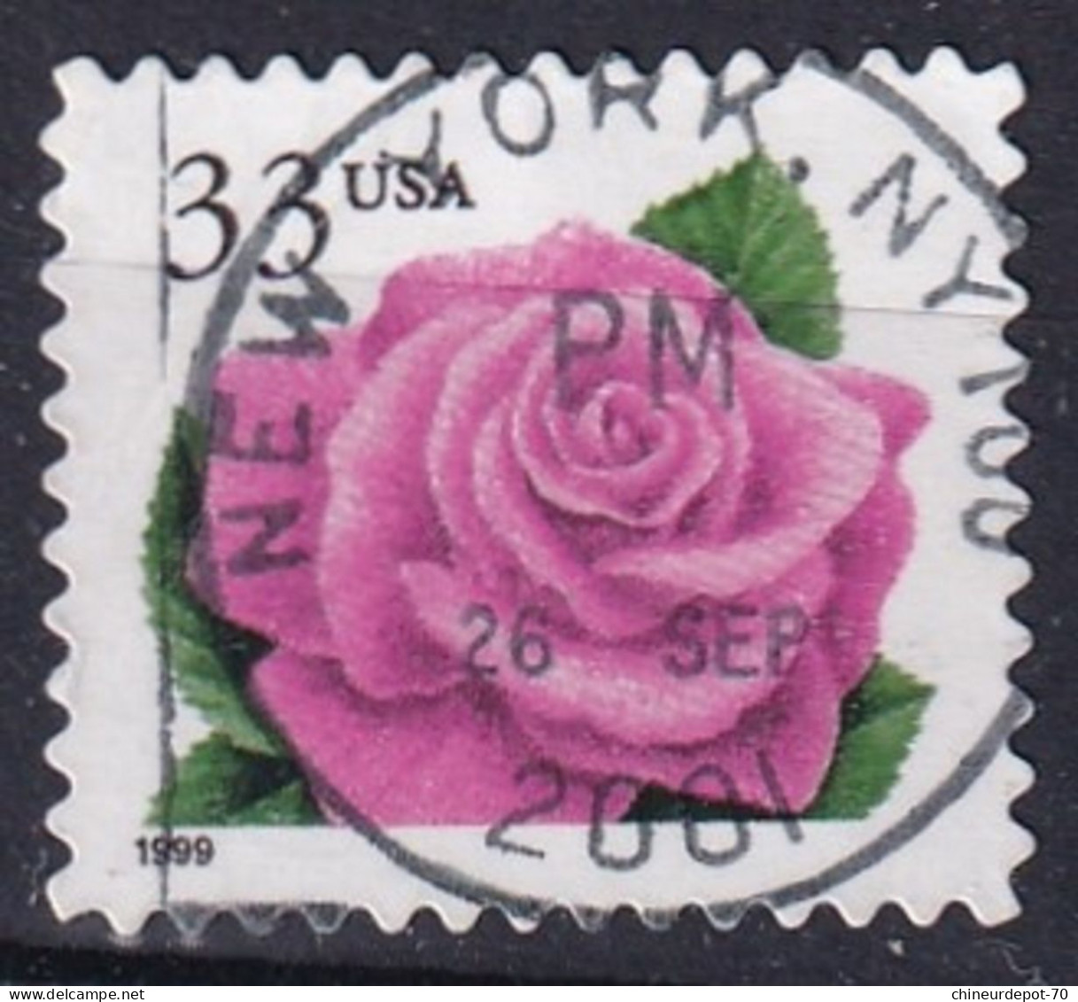1999 ROSE USA CACHET New York 2001 - Used Stamps