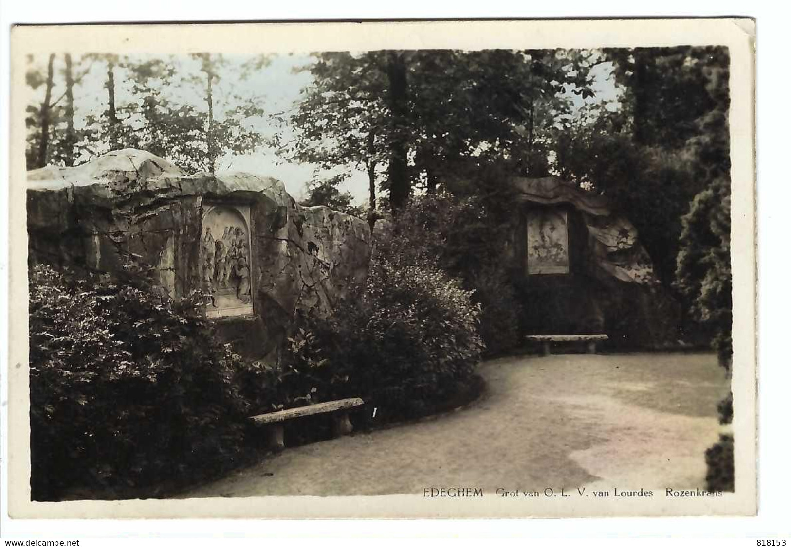 Edegem EDEGHEM  Grot V O L V Van Lourdes  Rozenkrans  Fotokaart - Edegem