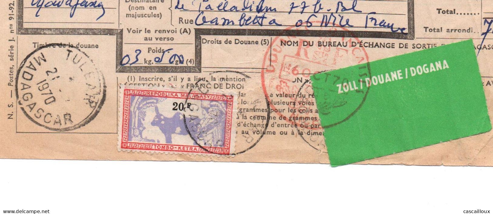 Timbres De MADAGASCAR - Segnatasse