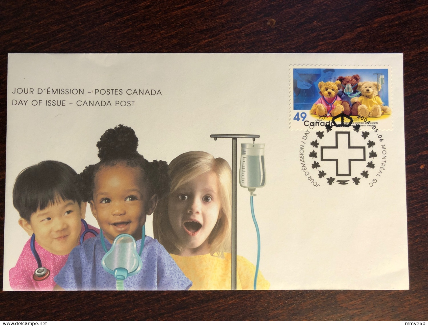 CANADA FDC COVER 2004 YEAR CHILDREN HOSPITAL HEALTH MEDICINE STAMPS - Covers & Documents