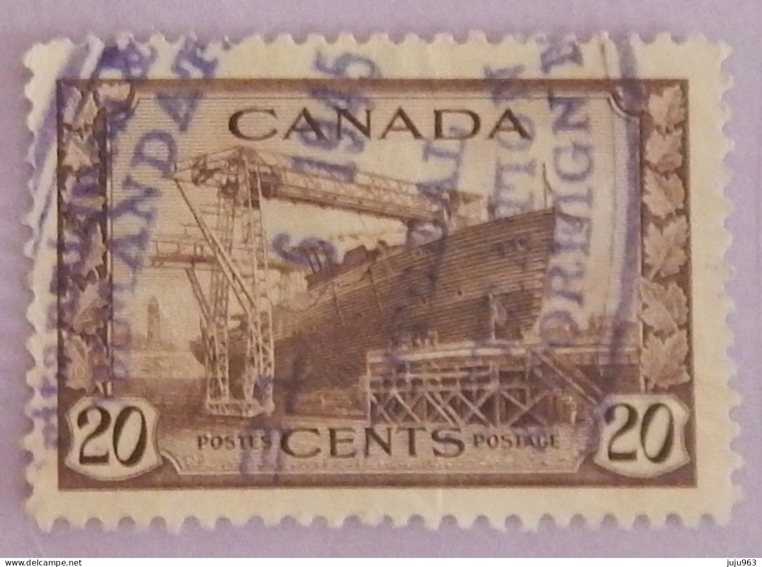 CANADA YT 216 OBLITÉRÉ "CORVETTE" ANNÉES 1943/1948 - Used Stamps