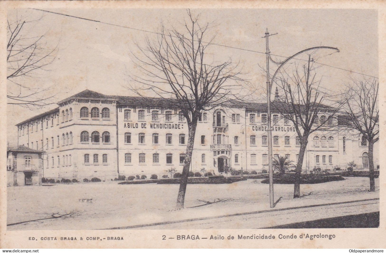 POSTCARD PORTUGAL - BRAGA - ASILO DA MENDICIDADE CONDE D'AGROLONGO - Braga