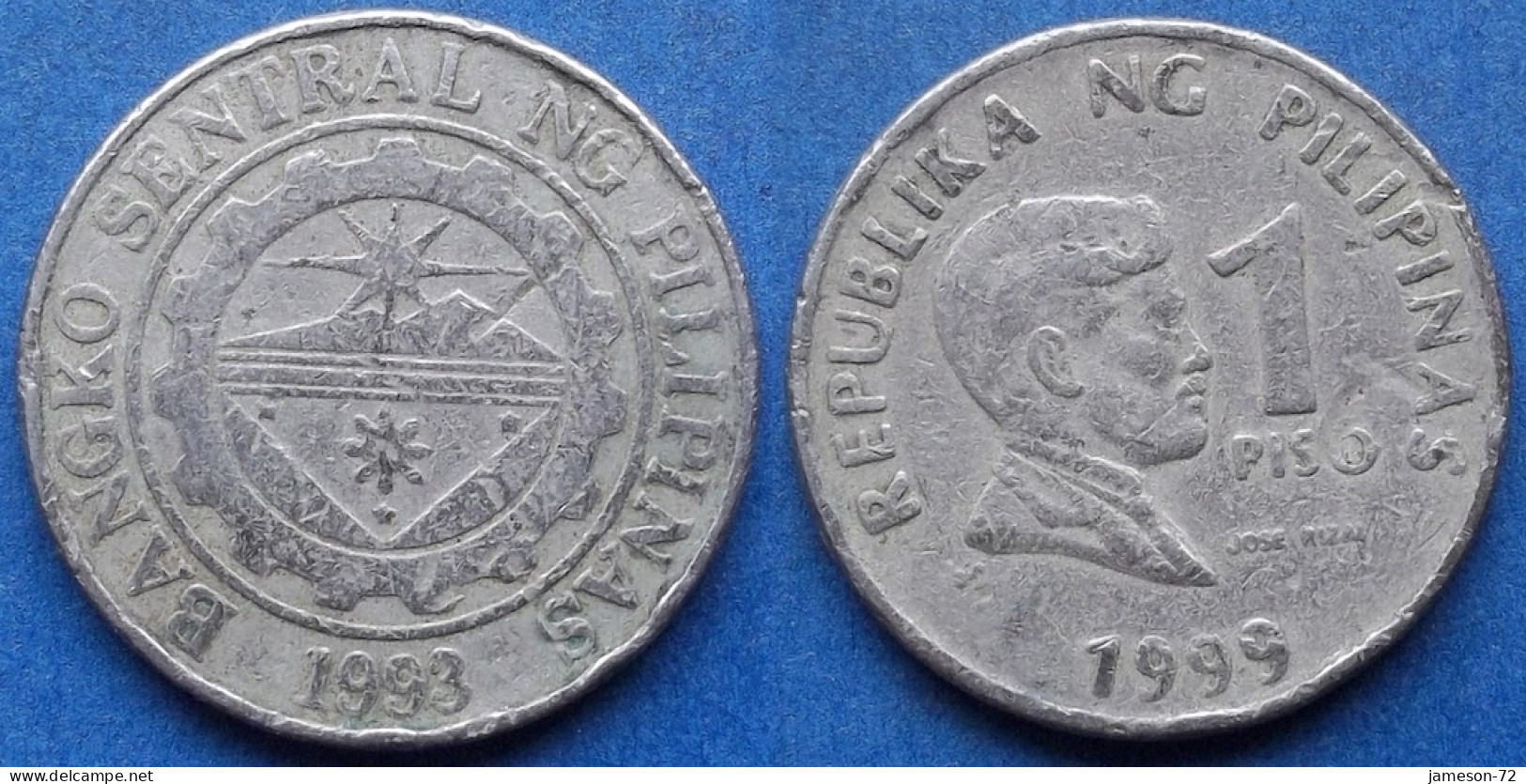 PHILIPPINES - 1 Piso 1999 "Jose Rizal" KM# 269 Monetary Reform (1967) - Edelweiss Coins - Philippinen