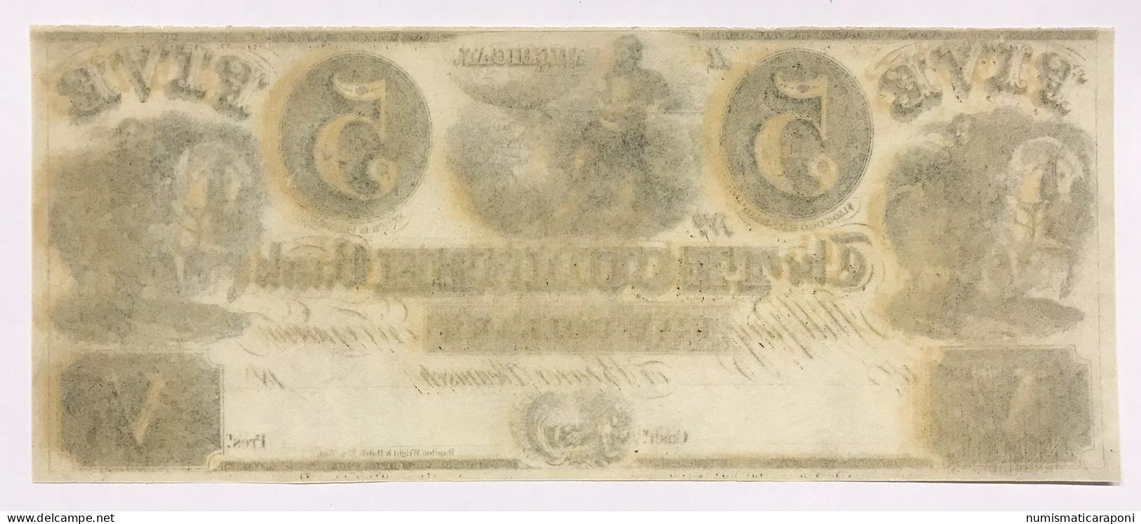 USA U.s.a. 5 Dollars $ Michigan The Tecumseh Bank  LOTTO 602 - Valuta Della Confederazione (1861-1864)