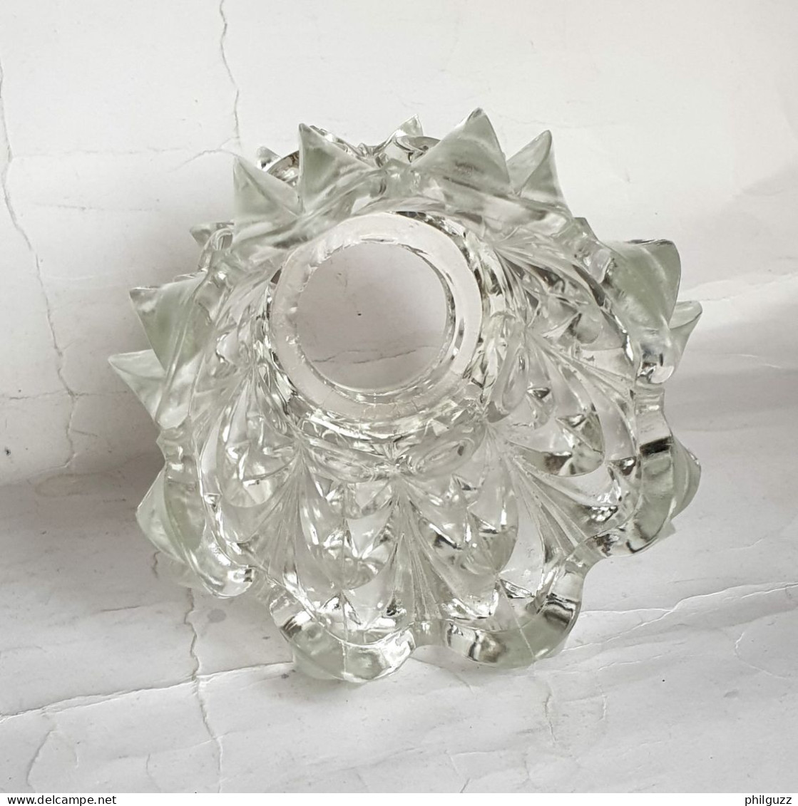 VERRE ABAT-JOUR Ancien En Verre Pressé B - Lighting & Lampshades