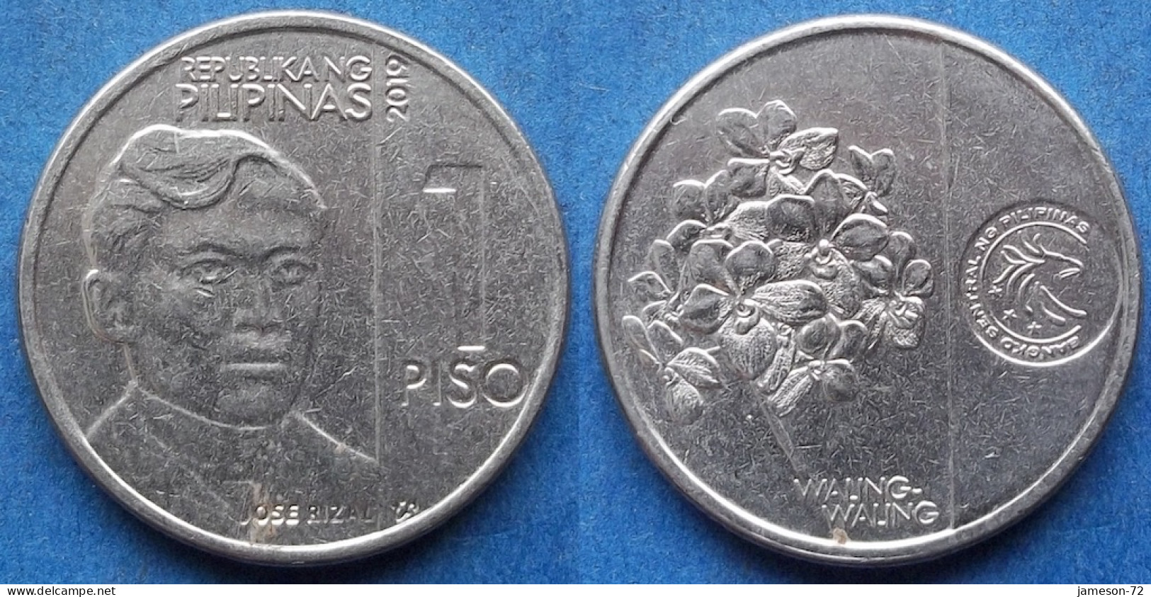 PHILIPPINES - 1 Piso 2019 "Jose Rizal / Waling Waling Orchid" KM# 300 Monetary Reform (1967) - Edelweiss Coins - Filippine