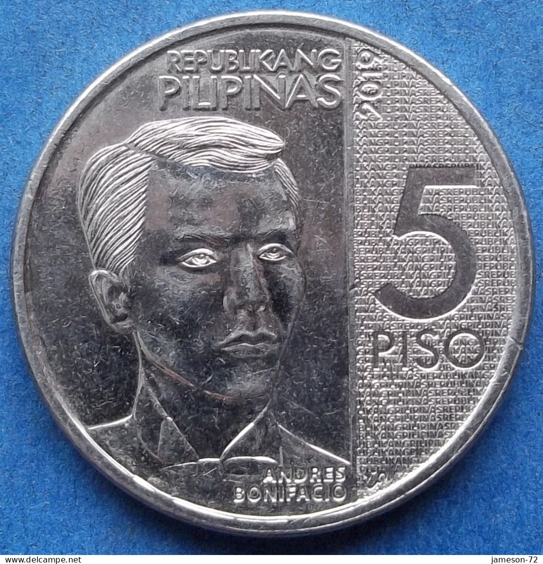 PHILIPPINES - 5 Piso 2019 "Andres Bonifacio / Tayabak Plant" KM# 302 Monetary Reform (1967) - Edelweiss Coins - Philippines