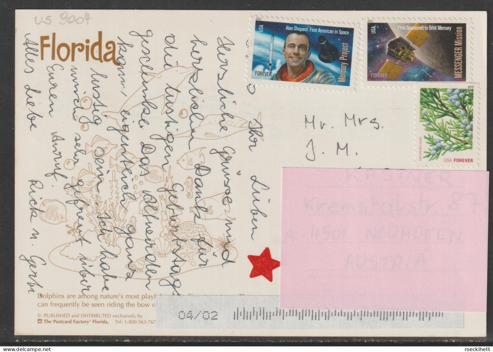 2014 - USA - Postcard/Bedarfsbeleg, Gelaufen V. Umatilla/Florida N. Linz/Austria - S. Scan  (us 9004) - Cartoline Ricordo