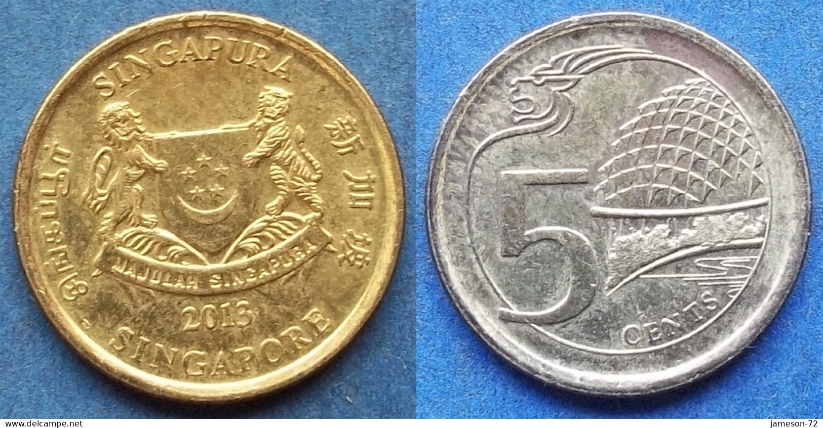 SINGAPORE - 5 Cents 2013 "Esplanade Theatre" KM# 345 Independent (1965) - Edelweiss Coins - Singapore