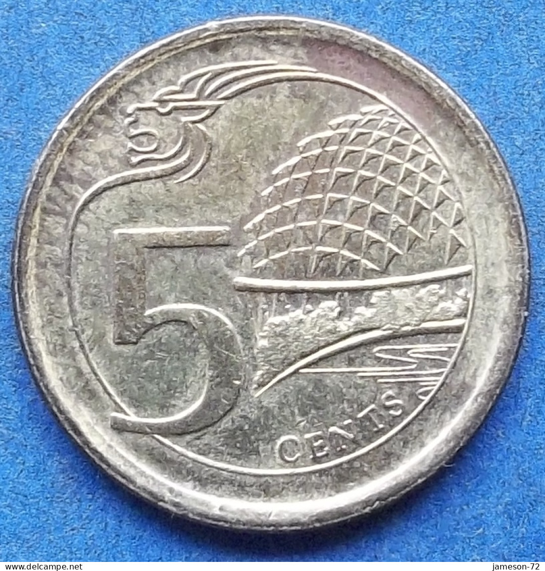 SINGAPORE - 5 Cents 2013 "Esplanade Theatre" KM# 345 Independent (1965) - Edelweiss Coins - Singapour