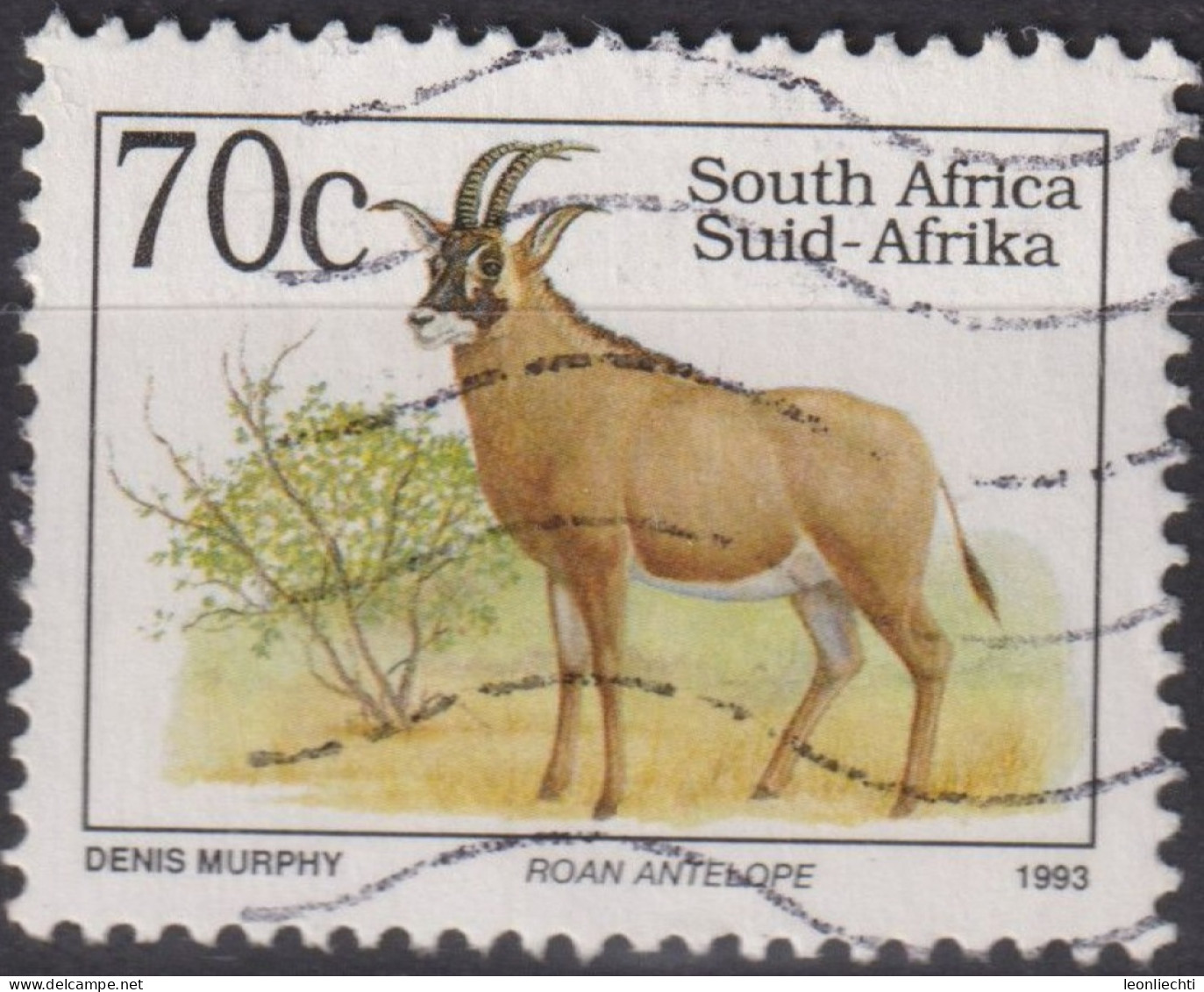 1997 Südafrika ° Mi:ZA 900IIA, Sn:ZA 867I, Yt:ZA 817A, Roan Antelope (Hippotragus Equinus) - English - Usati