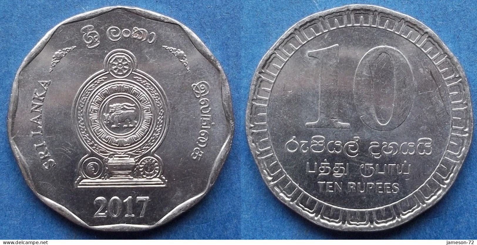 SRI LANKA - 10 Rupees 2017 KM# 221 Republic (1972) - Edelweiss Coins - Sri Lanka