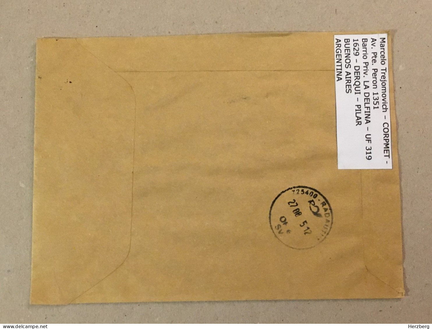 Argentina 2015 Used Letter Stamp Cover Philatelic Cover - Brieven En Documenten