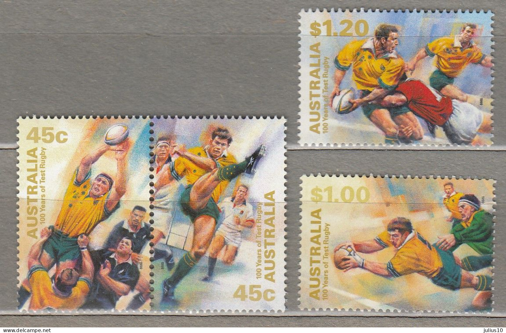 AUSTRALIA 1999 Sport Rugby Mi 1825-1828 MNH (**) #Sport130 - Rugby