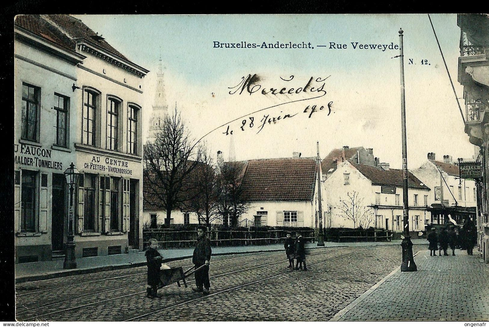 Rue Veewerfde - Colorisé -  Obl. 28/06/1903 - Anderlecht