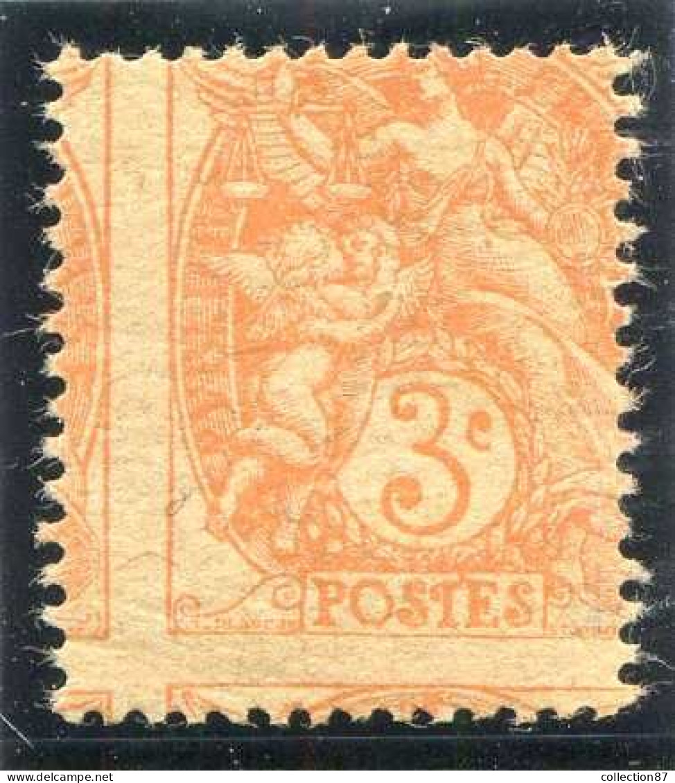 Réf 83 > FRANCE  TYPE BLANC < N° 109 K *  Piquage à Cheval < Neuf Trace Charnière Trés Légère - MH - 1900-29 Blanc