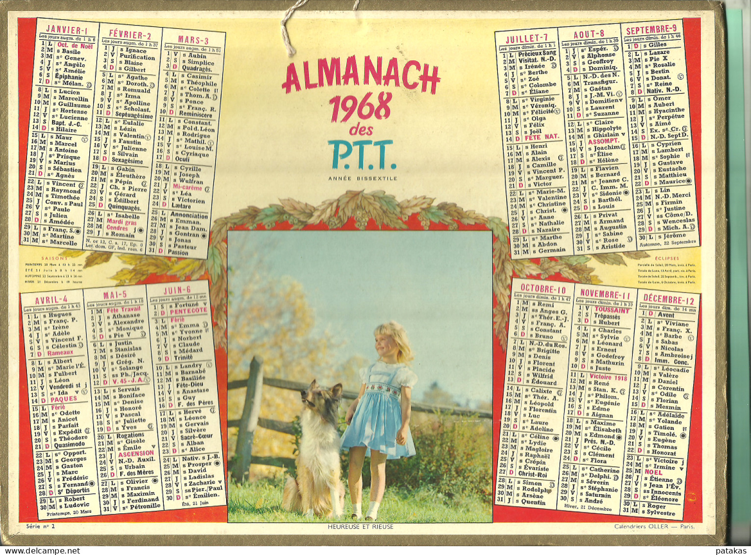 Almanach De La Poste 1968 - Grossformat : 1961-70