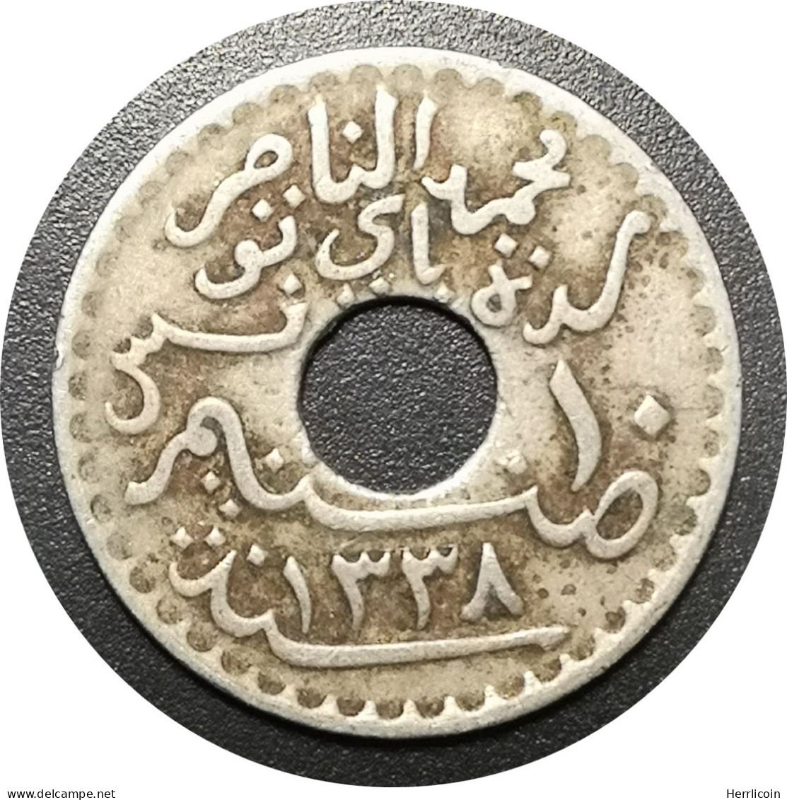 1920 - 10 Centimes Muhammad Al-Nasir (1918-1920) Tunisie / KM#243 - Tunisia