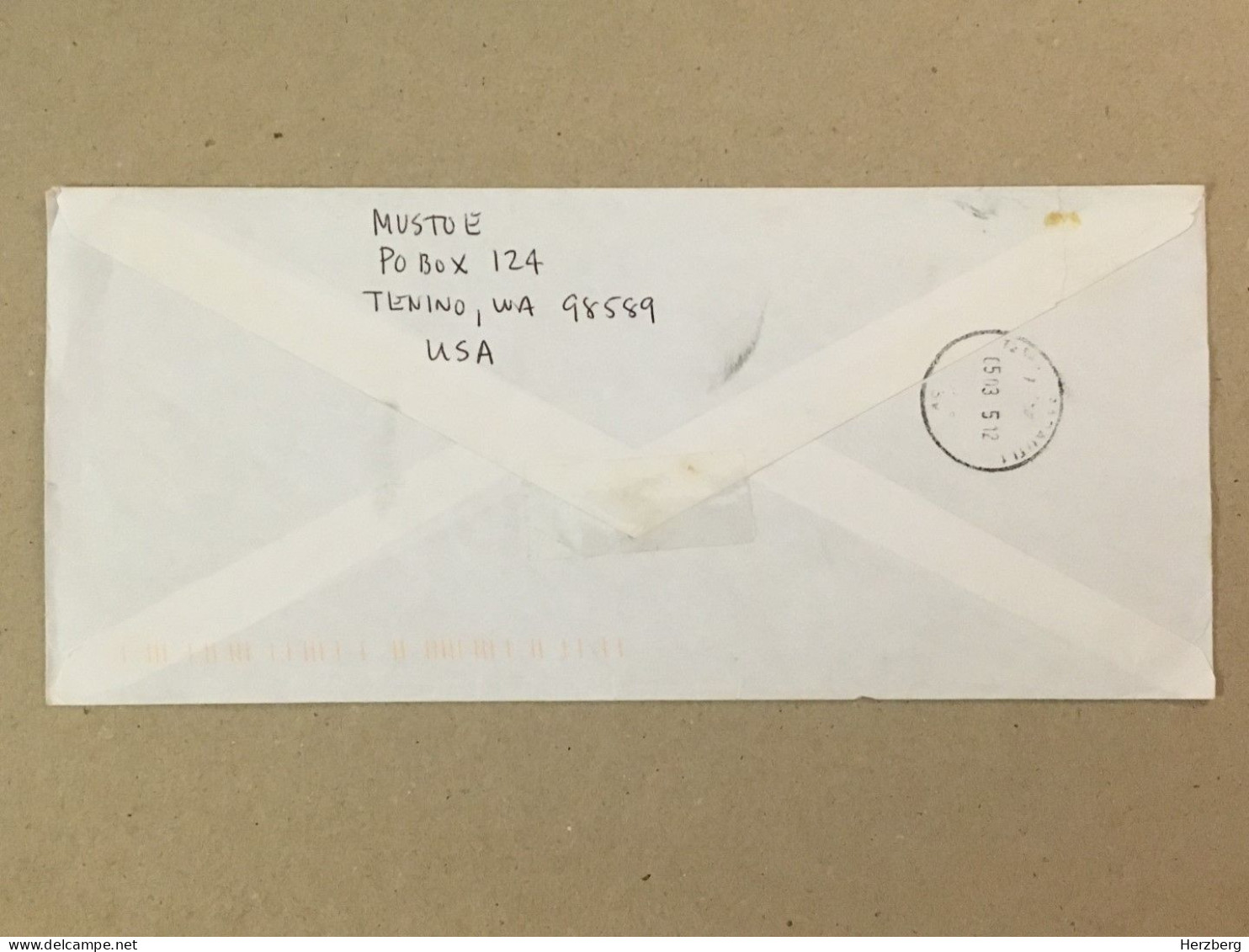 USA United States 2015 Used Letter Stamp Cover Christmas Noel Weihnachten Tacoma Olympia Washington - Briefe U. Dokumente