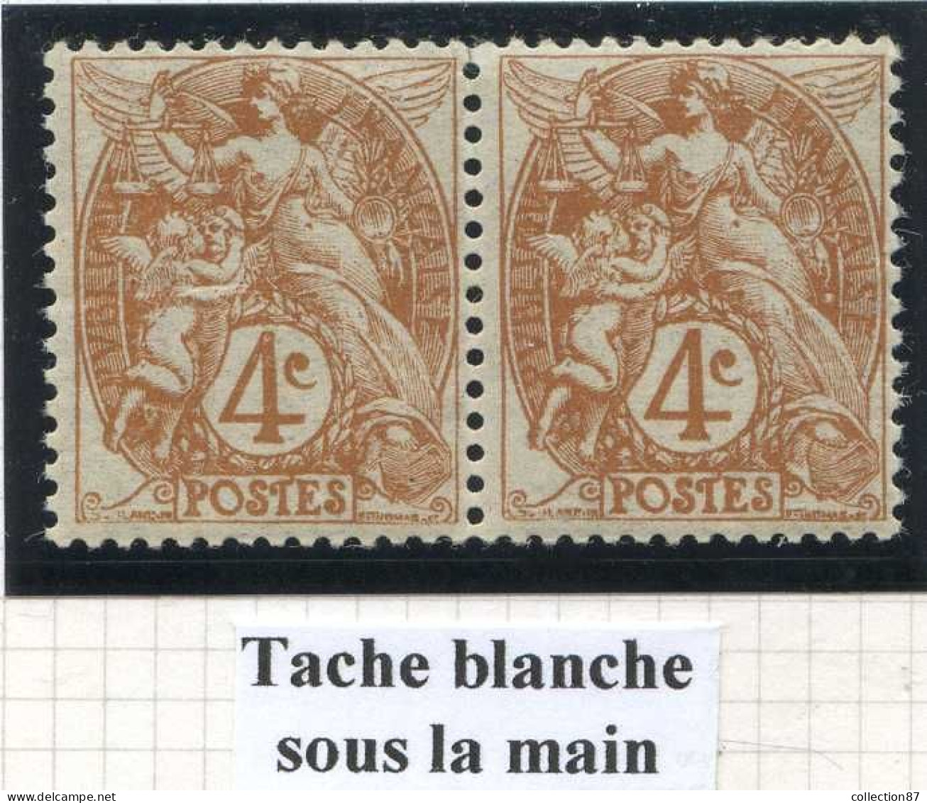 Réf 83 > FRANCE  TYPE BLANC < N° 110 * * Variété Tache Blanche Sous La Main < Neuf Luxe * * MNH - 1900-29 Blanc