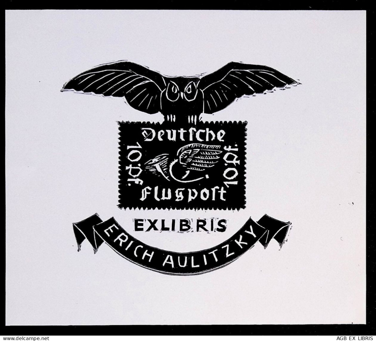 EX LIBRIS  ADOLF FRANZ Per ERICH AULITZKY L27b-F01 - Exlibris