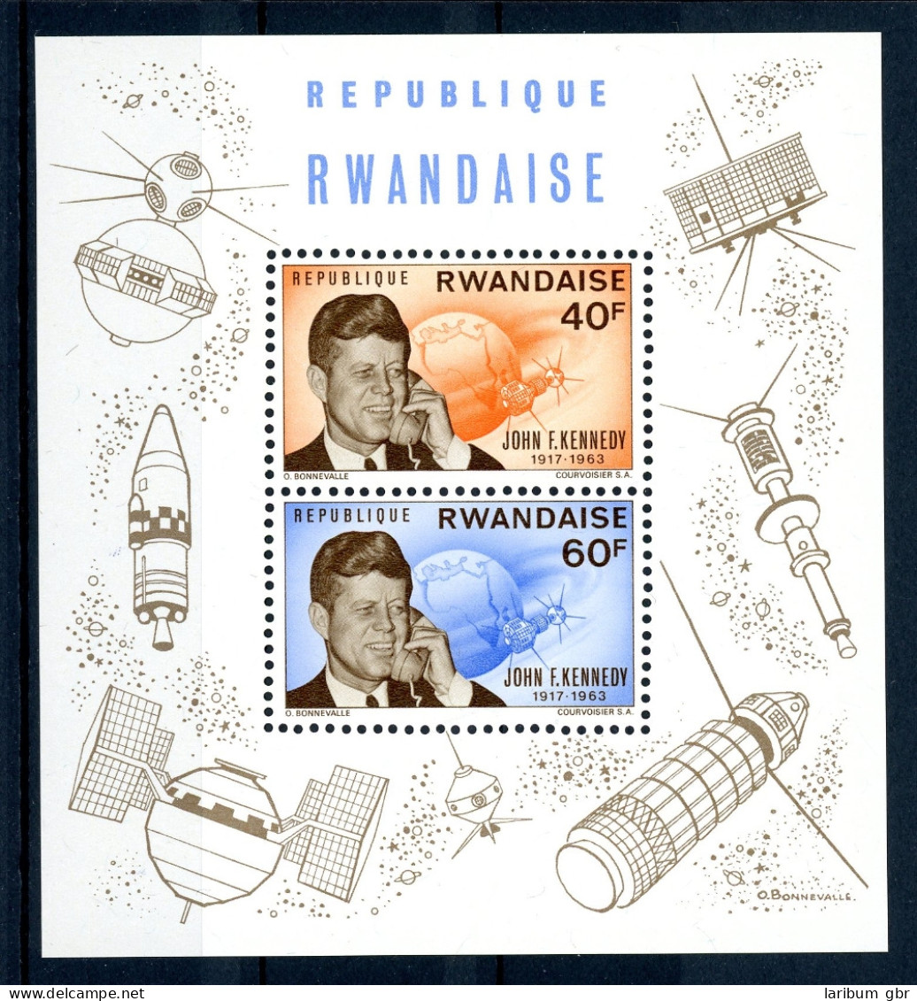 Ruanda Block 5 Postfrisch Raumfahrt, Kennedy #HD291 - Sonstige & Ohne Zuordnung