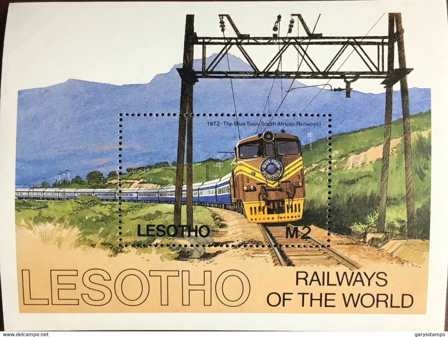 Lesotho 1984 Railways Of The World Minisheet MNH - Lesotho (1966-...)