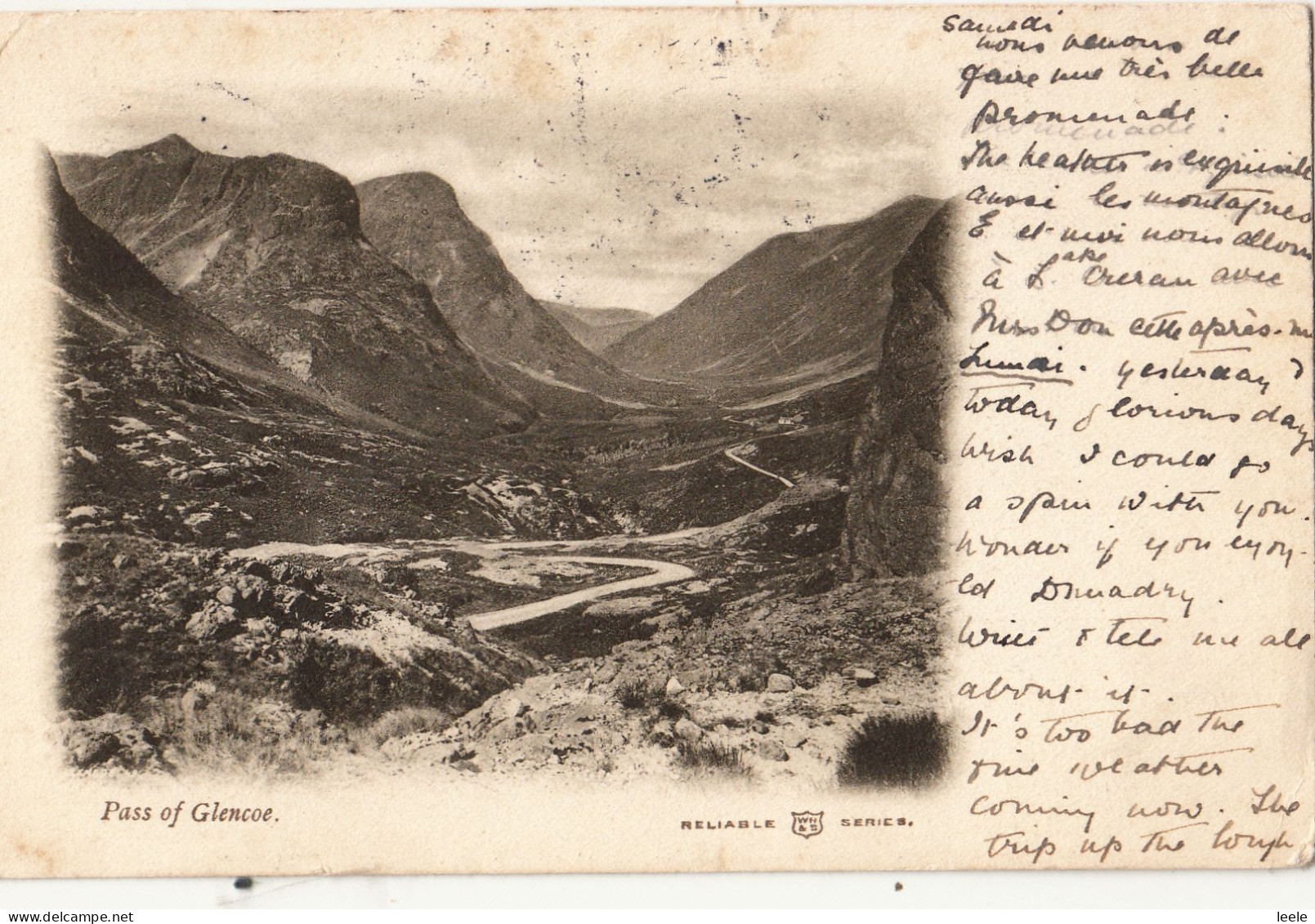 BU29. Antiique Postcard. Pass Of Glencoe. Argyllshire - Argyllshire