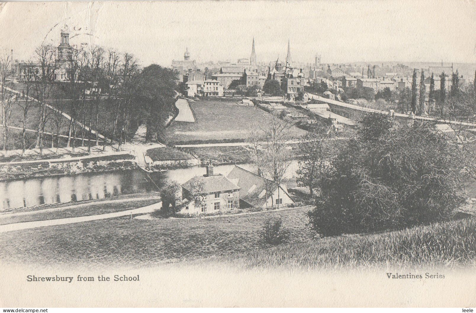 BU46. Vintage Postcard.  Shrewsbury From The School. Shropshire - Shropshire